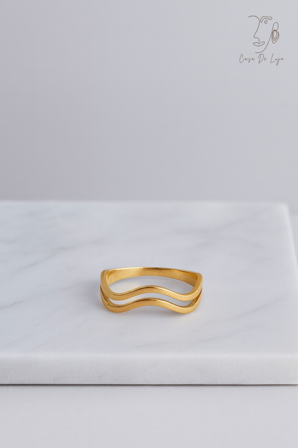 Double Wavy Band Ring