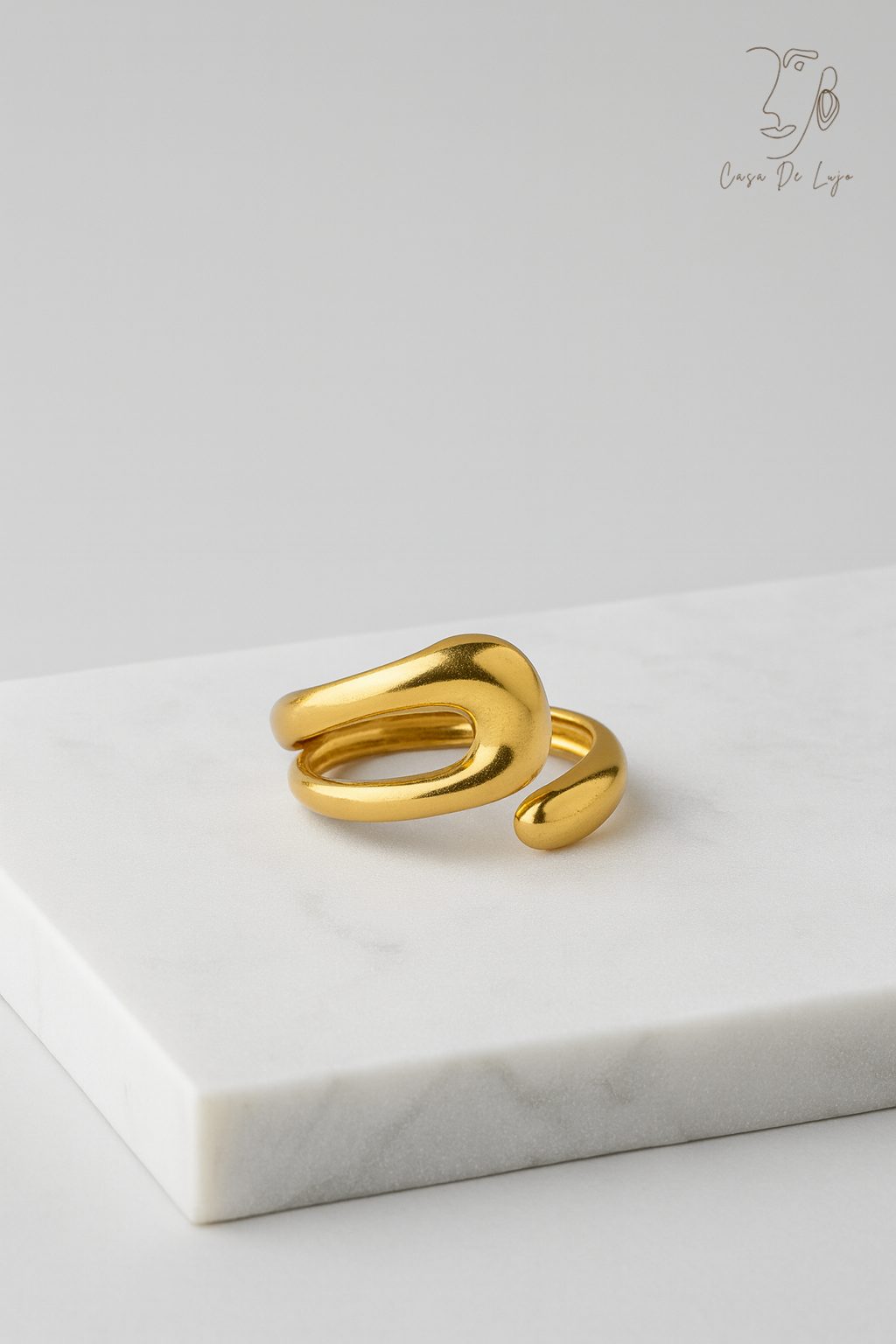 Double Looping Open Ring