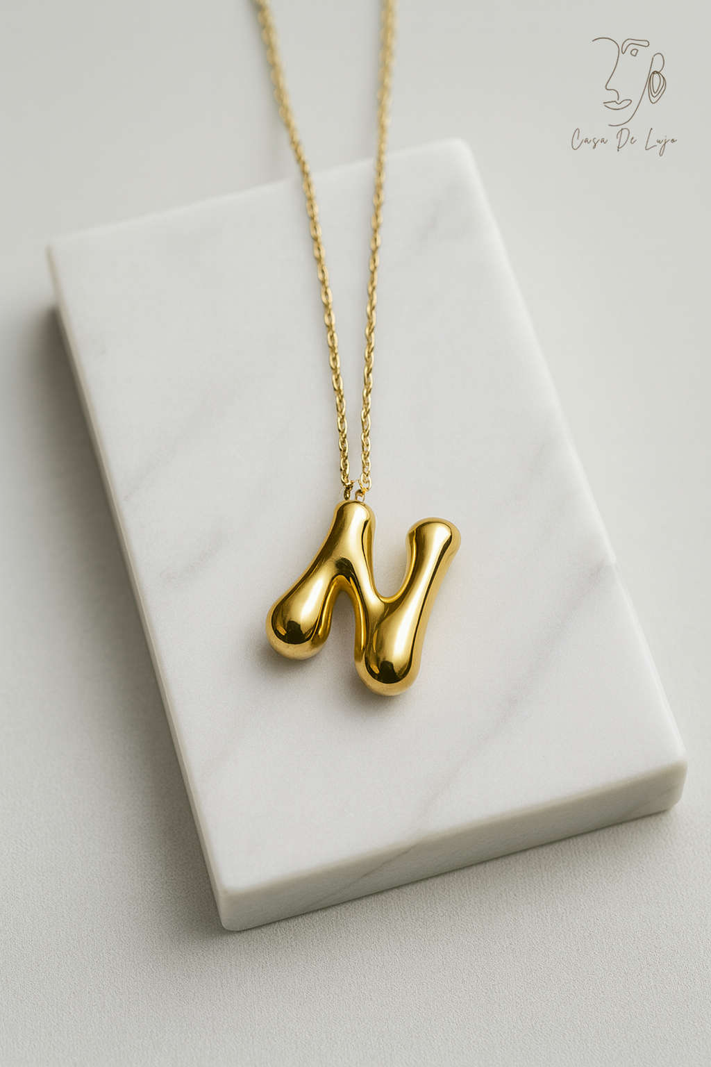 The Golden Contour initial necklace