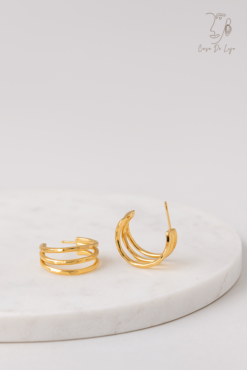 Aurora Triple Hoop Earrings
