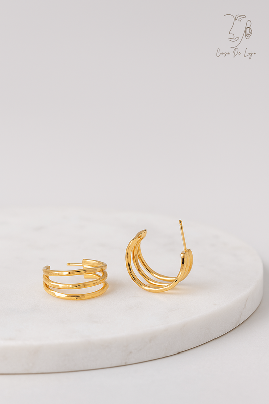Aurora Triple Hoop Earrings