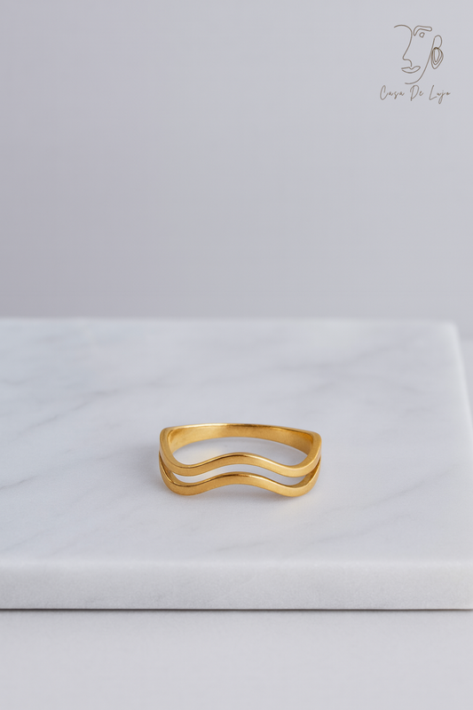 Double Wavy Band Ring