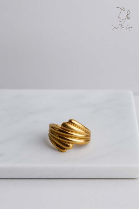 Shell Grooved Wrap Ring
