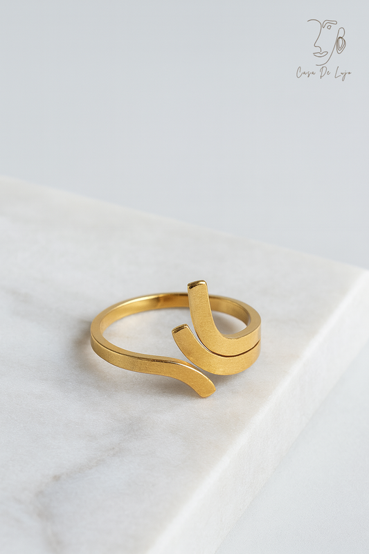 Modern Geometric Hook Ring