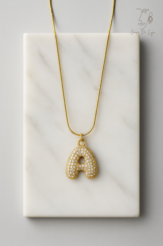 Royale Bubble Initial necklace