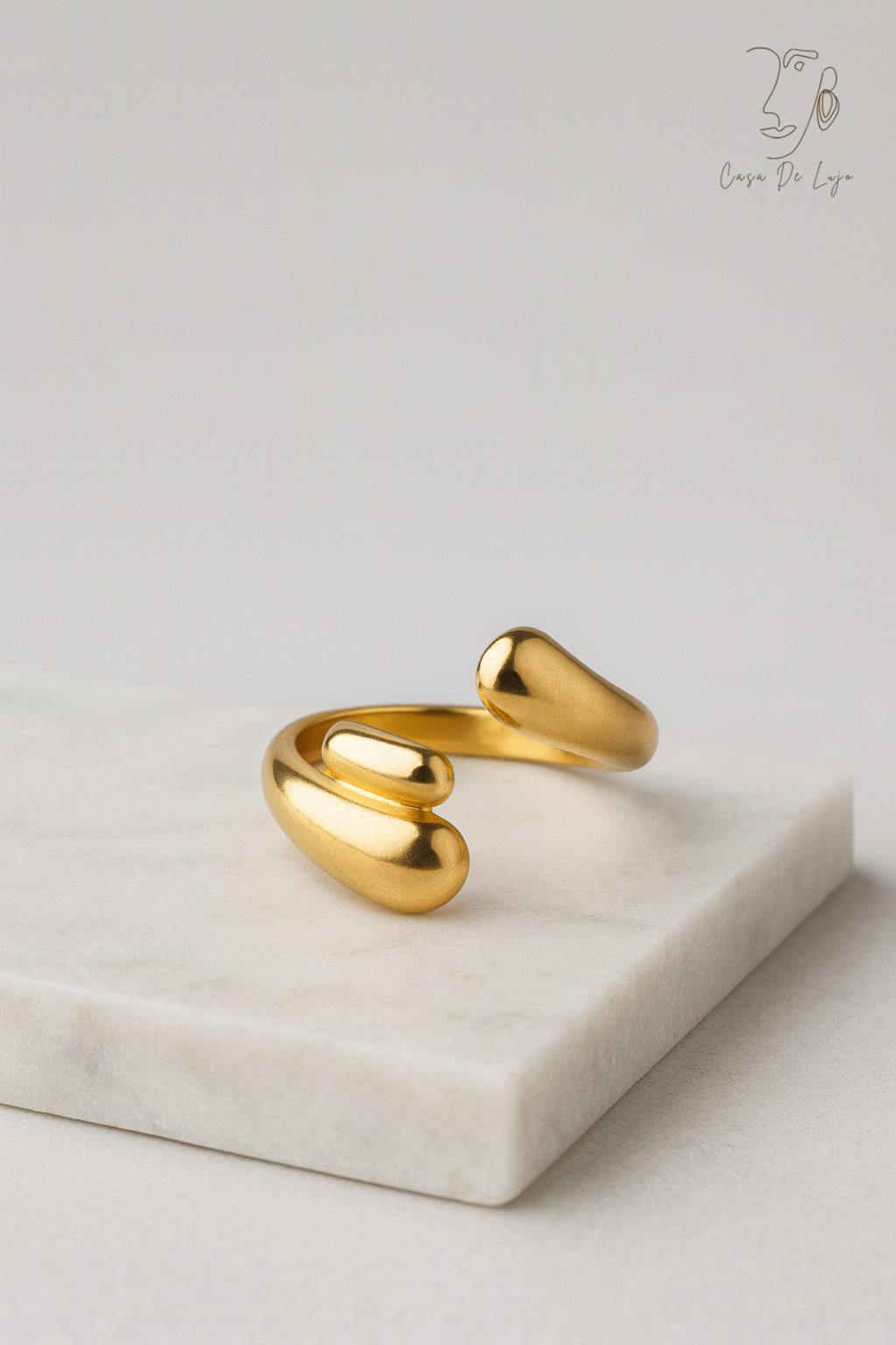 Double Teardrop Spiral Ring